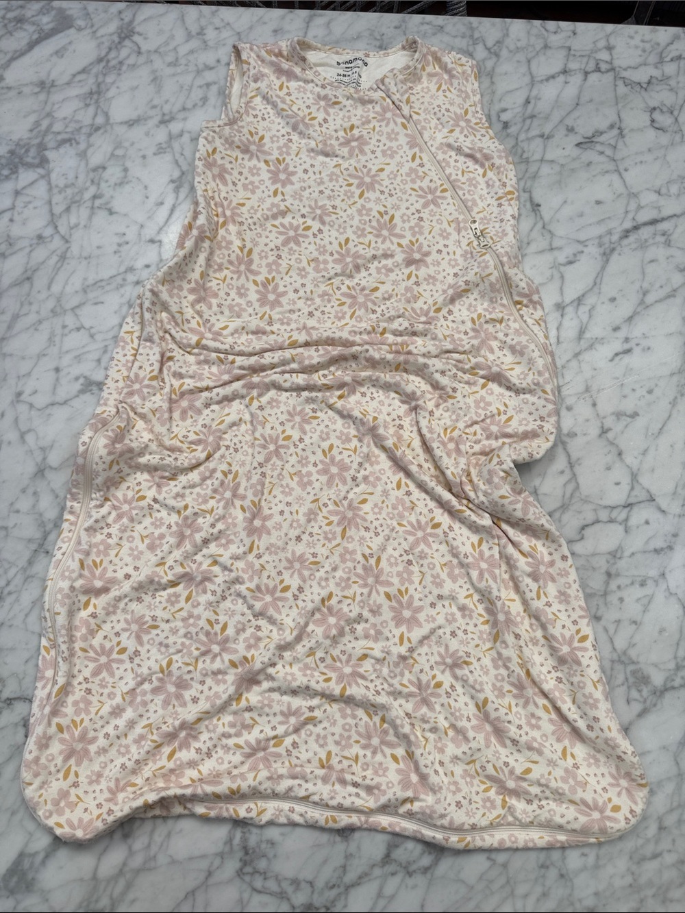 Bamboo Gunamuna Floral Sleep Sack Sz 24-36 Mo 0.5 TOG